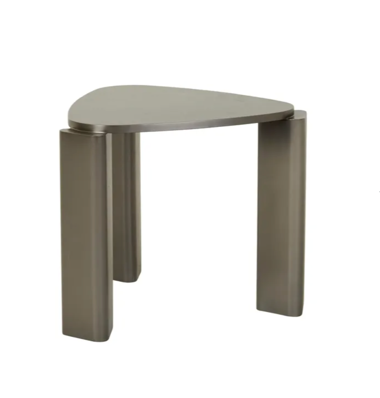 Triangular Metal Side Table