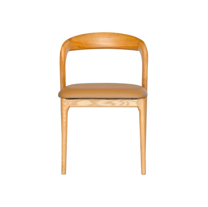 Curved Back Polyurethane Dining Chair