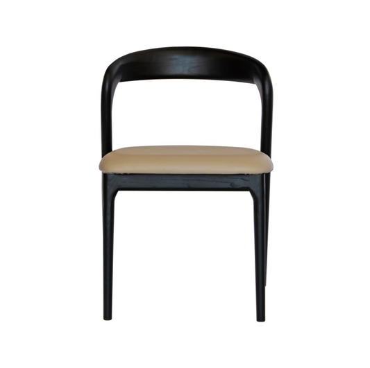 Curved Back Polyurethane Dining Chair