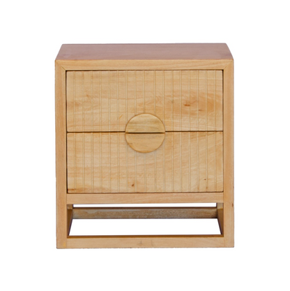 Slated Timber Bedside Table