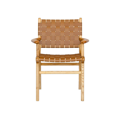 Saddle Leather Dining Chair / Outdoor Chair