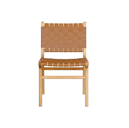 Saddle Leather Dining Chair / Outdoor Chair