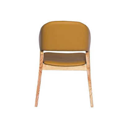 Ash Frame Tan Polyurethane Dining Chair