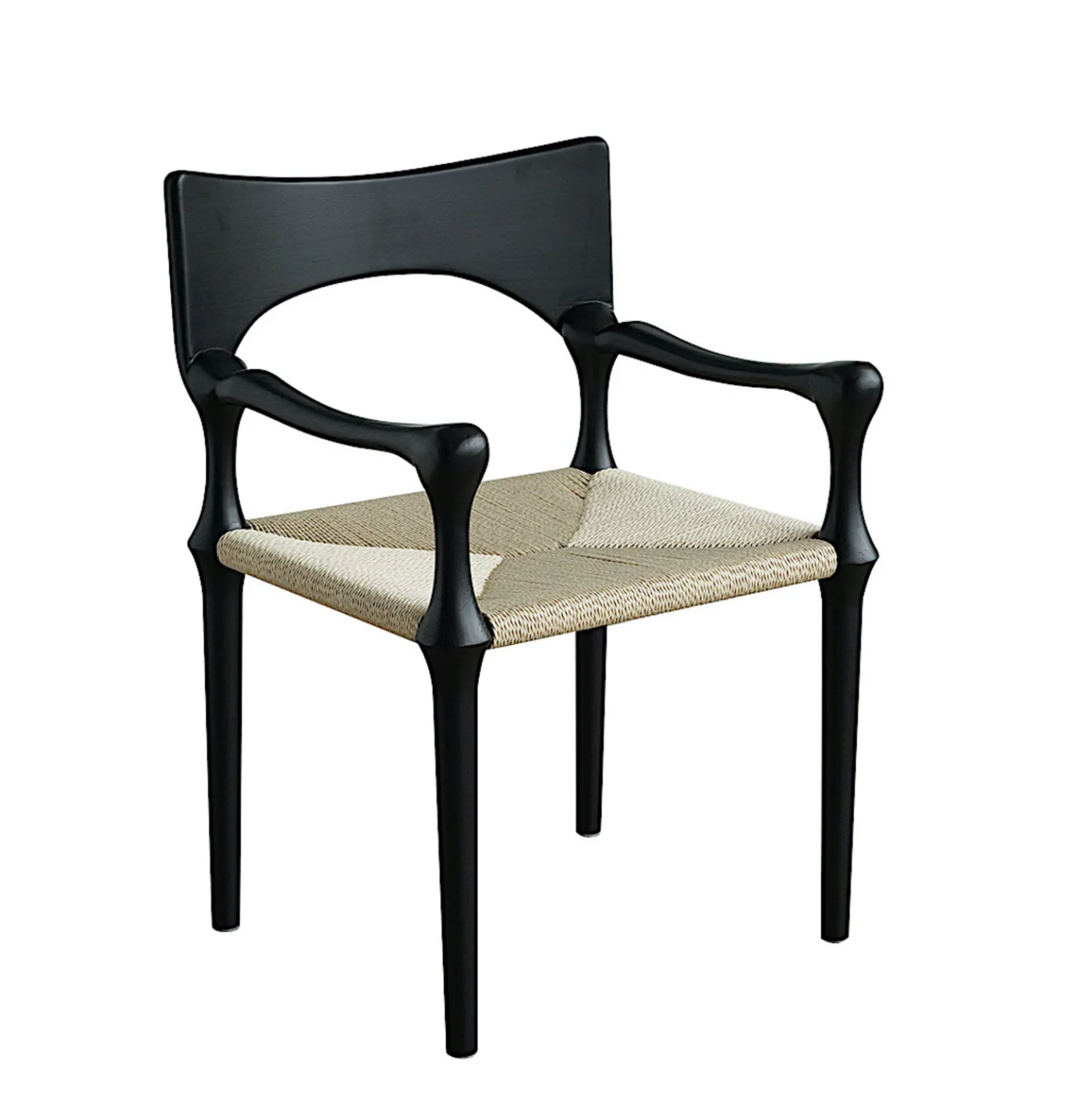 Black Ash Wood Dining Chair (set of 2)