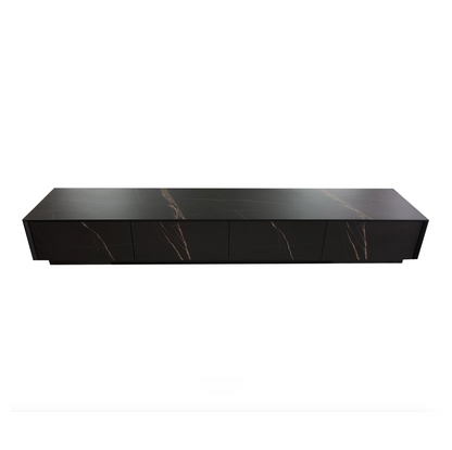 Patterned Black Entertainment Unit