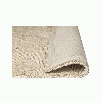 Geometric Warm Ivory Rug