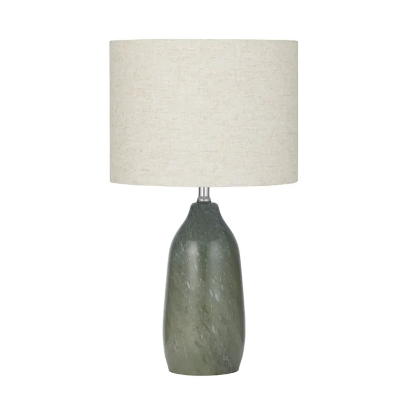 SAINZ GLASS TABLE LAMP 32X53CM GREEN/NAT - SET OF 2