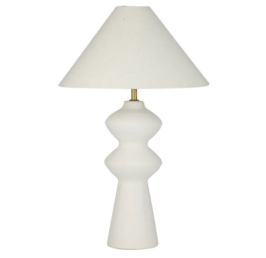 FULHAM CERAMIC LAMP 40X61.5CM WHITE - SET OF 2