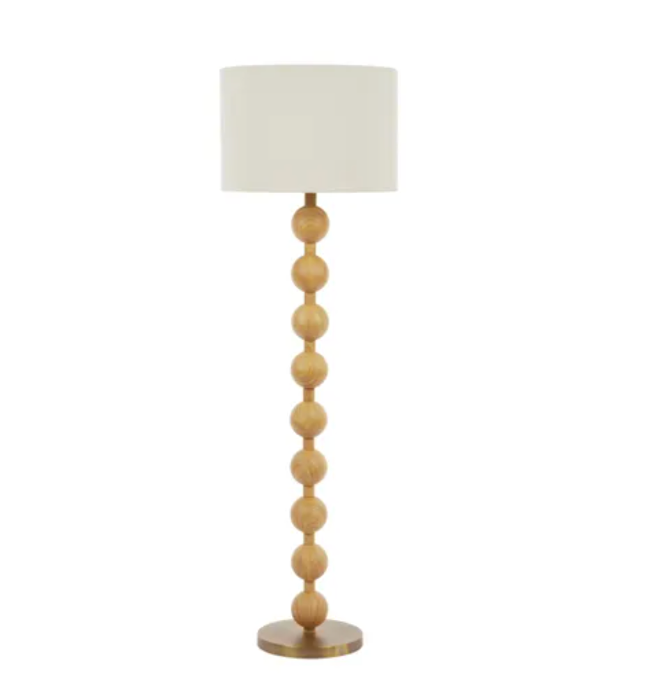 TAYLOR WOOD LOOK FLOOR LAMP 45X147CM NAT