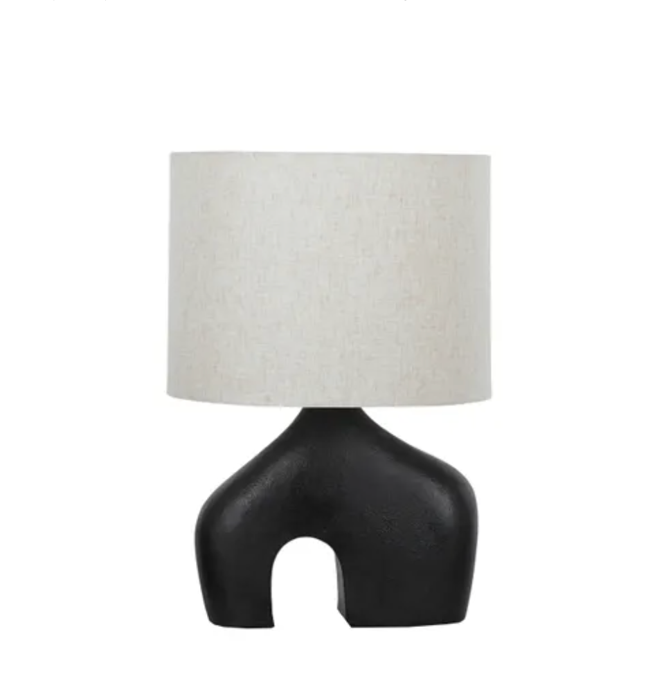 NALA METAL TABLE LAMP 40X58CM BLK/NAT