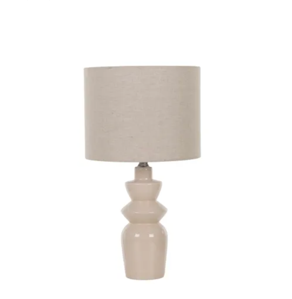 ACRE CERAMIC TABLE LAMP 26X44.5CM NUDE - SET OF 2