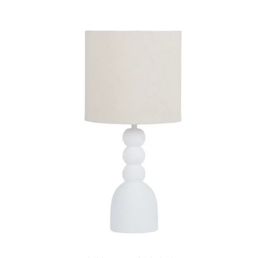 GREYSON WOOD TABLE LAMP 25X53CM WH/NT - SET OF 2