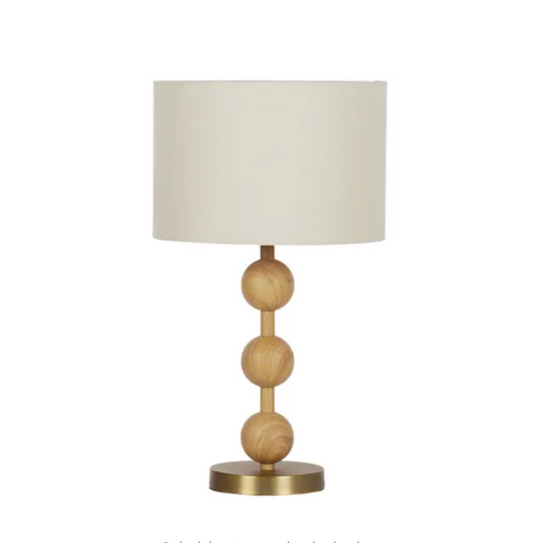 TAYLOR WOOD LOOK TABLE LAMP 30X54CM NAT - SET OF 2