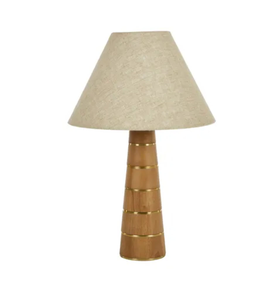 SOHO WOOD TABLE LAMP 38X59CM NAT/IVORY - SET OF 2