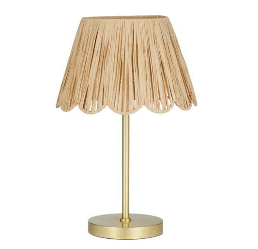 SANITA METAL/RAFFIA TABLE LAMP 28X45CM - SET OF 2