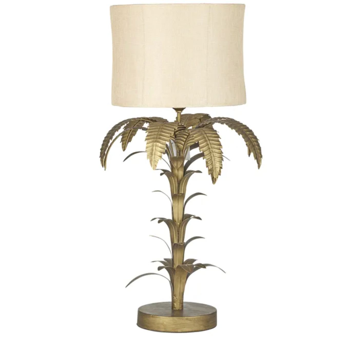 BERMUDA METAL TABLE LAMP 40X72CM GLD/NAT - SET OF 2