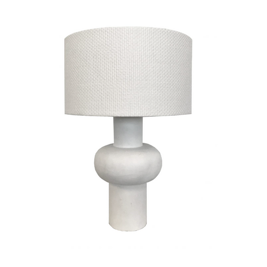 Oliver Moulded Resin Lamp White