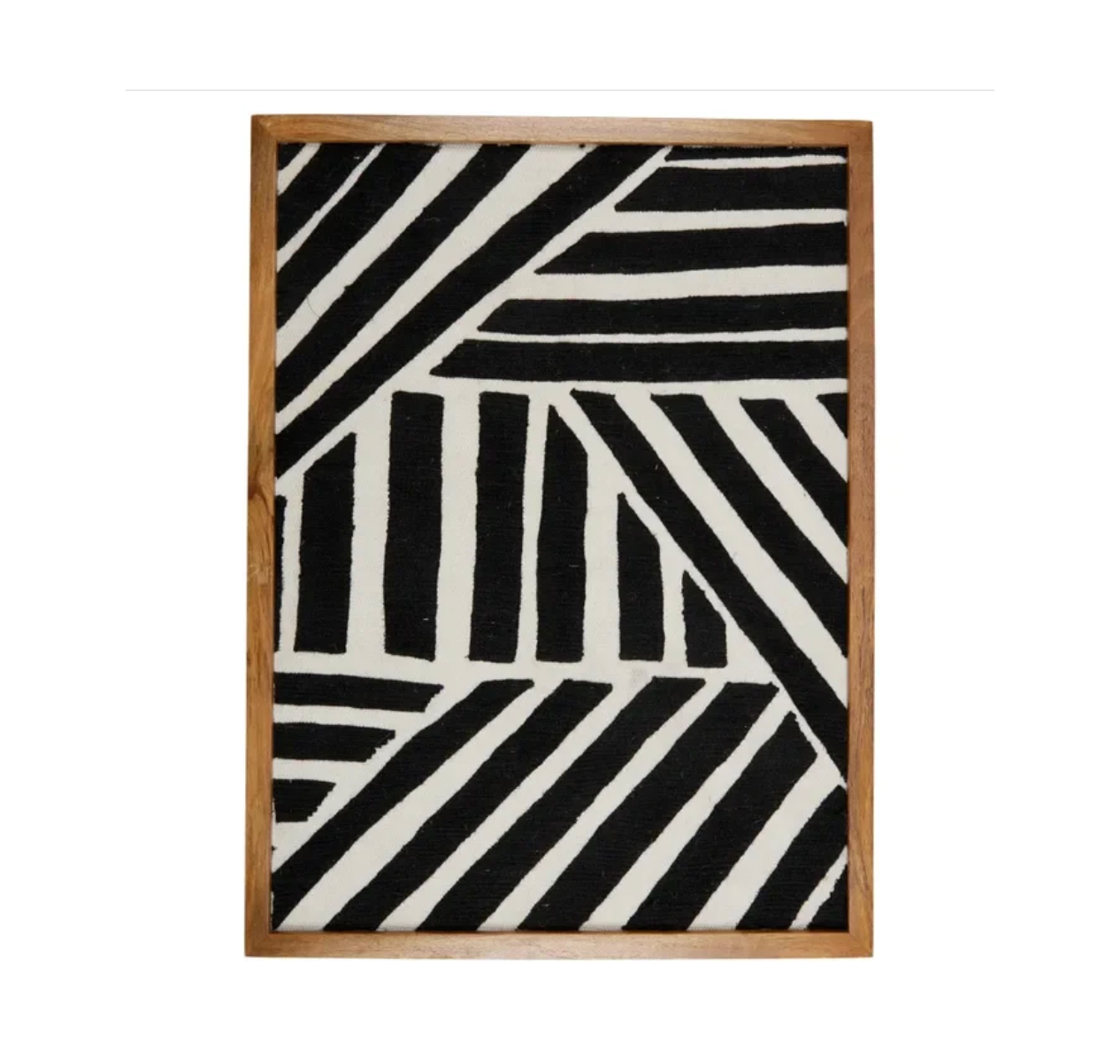 Featured Fabric Wall Art - Black/Ivory