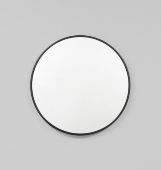 Bella Round Black Gloss Mirror