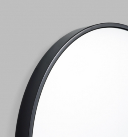 Bella Round Black Gloss Mirror