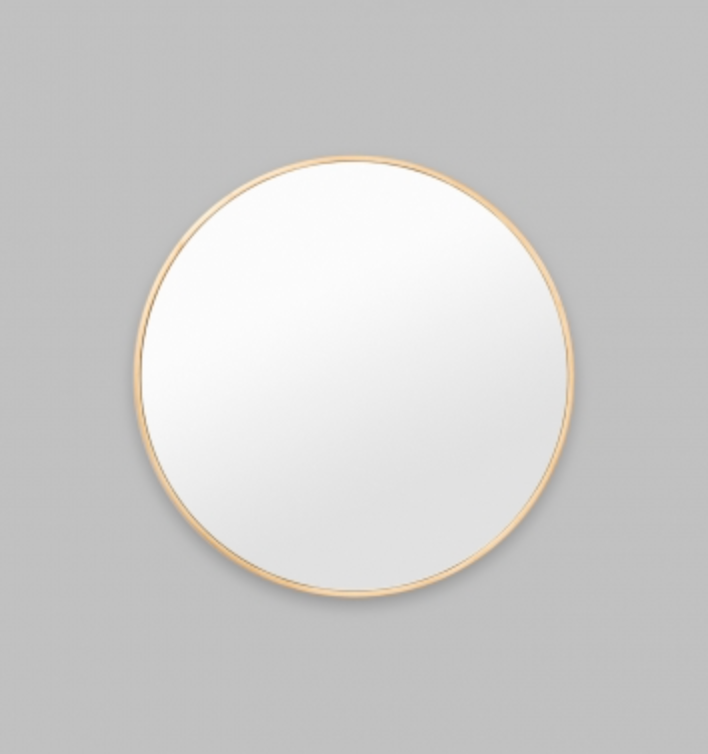 Bella Round Black Gloss Mirror