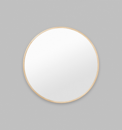 Bella Round Black Gloss Mirror