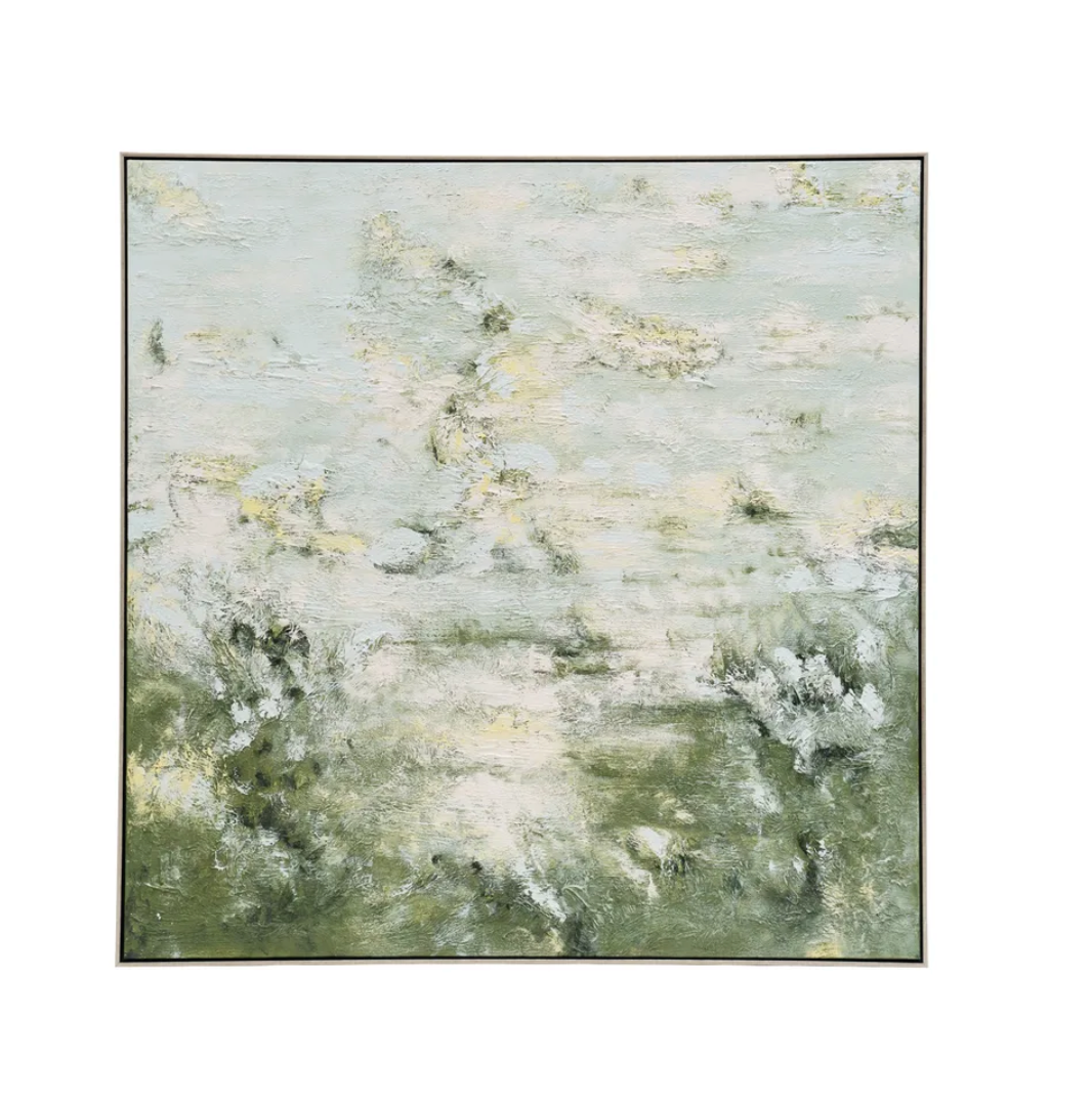 Whimsical Meadow Oil on Canvas Painting