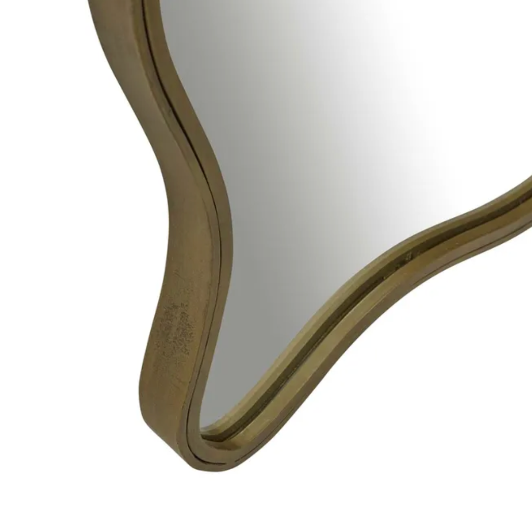 Verona Wave Mirror - Antique Brass