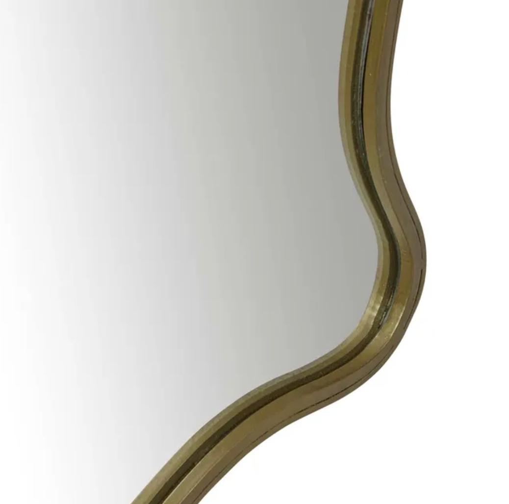 Verona Wave Mirror - Antique Brass