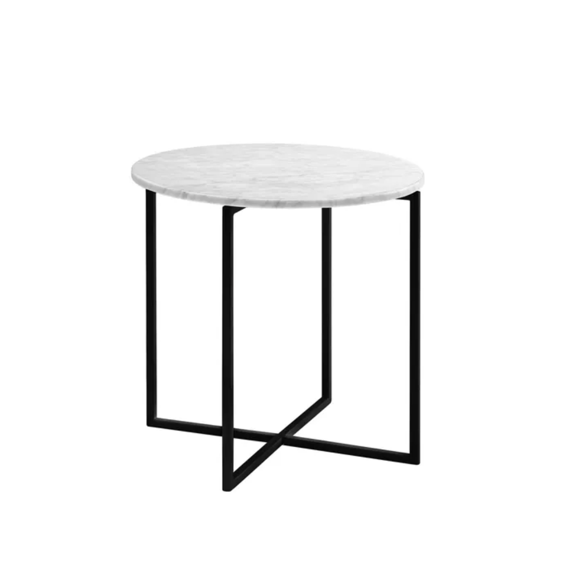 Elle Luxe Marble Round Side Table