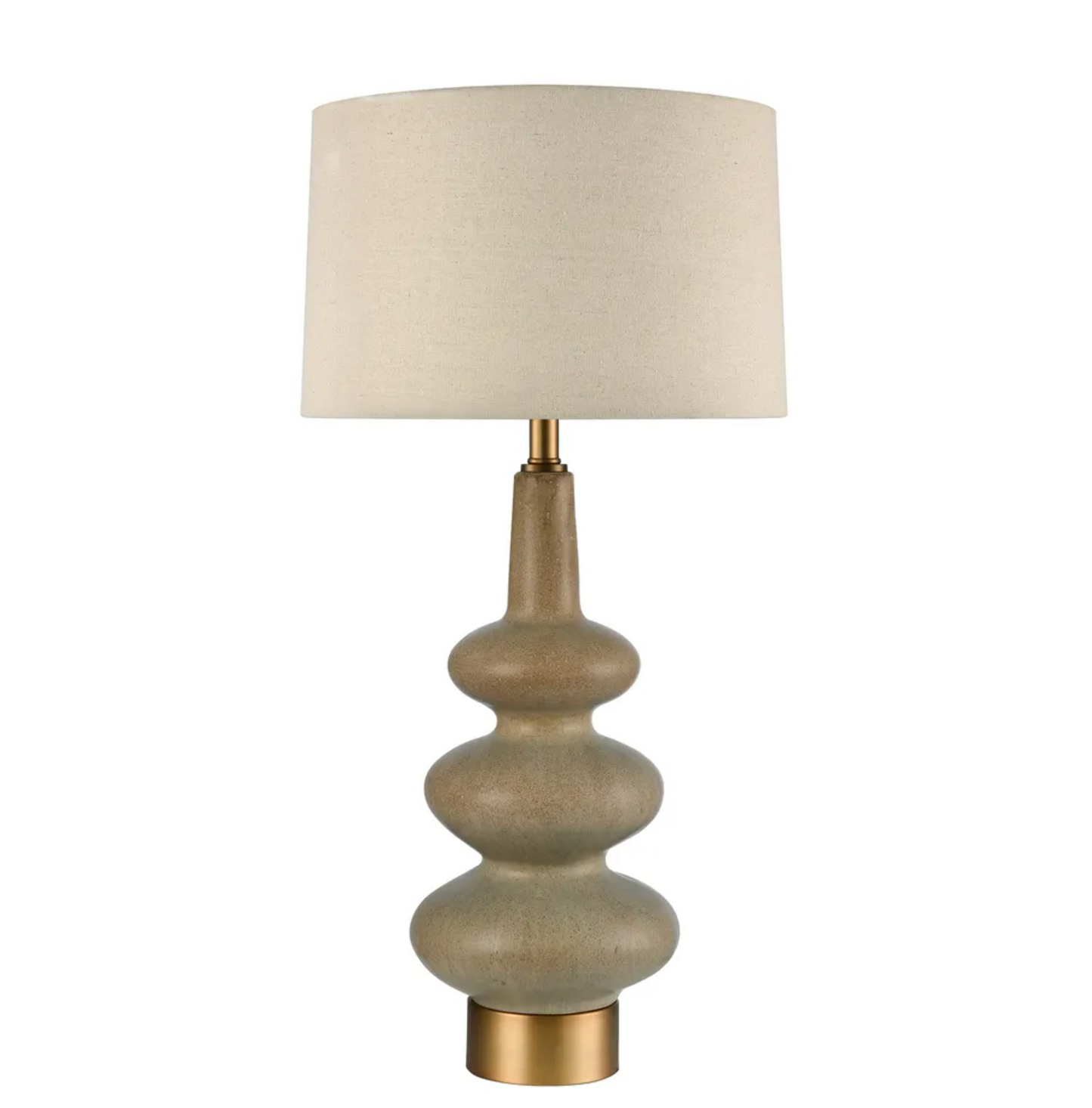 Linden Sandstone Table Lamp & Linen Shade