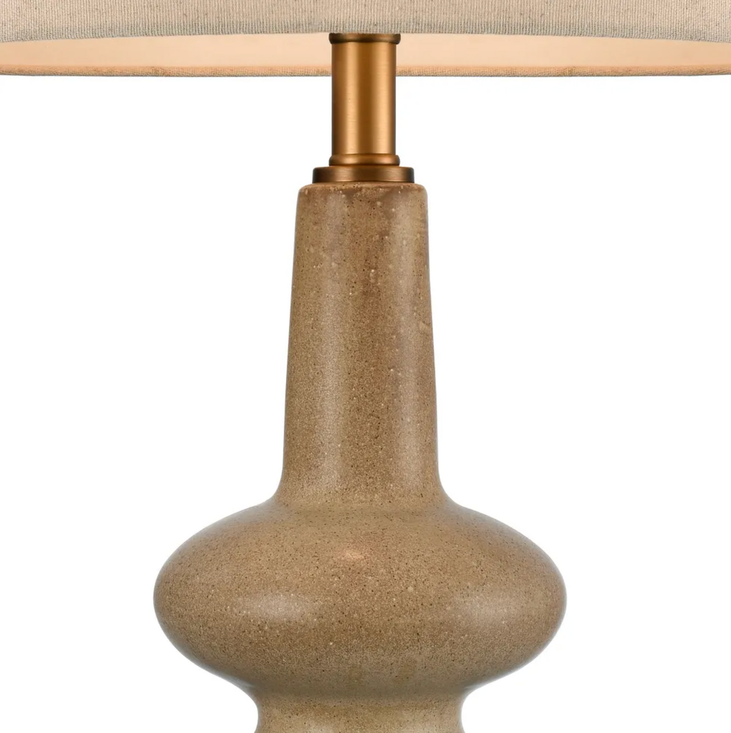 Linden Sandstone Table Lamp & Linen Shade