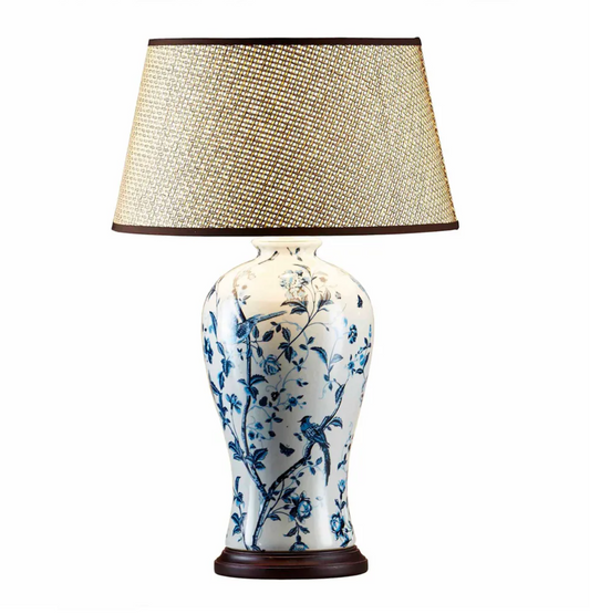 Ashleigh Ceramic Table Lamp Base Blue and White