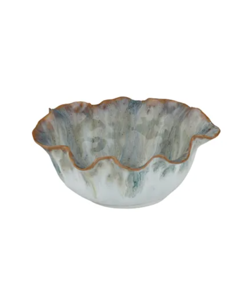 Costera Ceramic Bowl 15x14.5x7cm Green