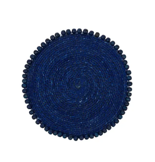 Blythe Seagrass/Bead Trivet 20cm Blue