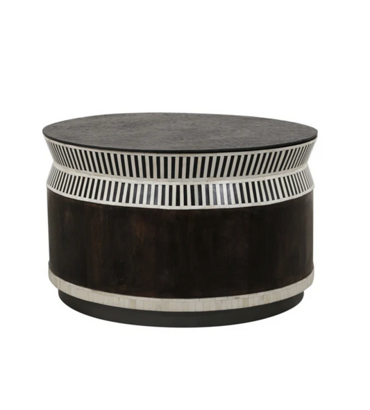 Round Bison Brown Coffee Table