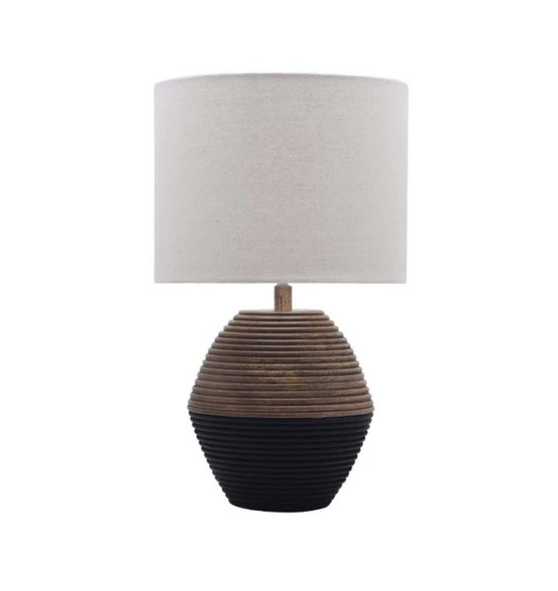 Black Ribbed Lamp