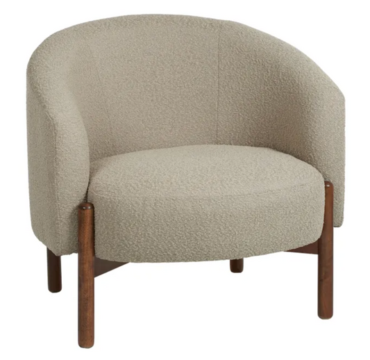 Taupe Boucle Arm Chair