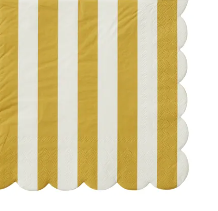 Carnival 20pk 3 Ply 33cm Napkin Mustard