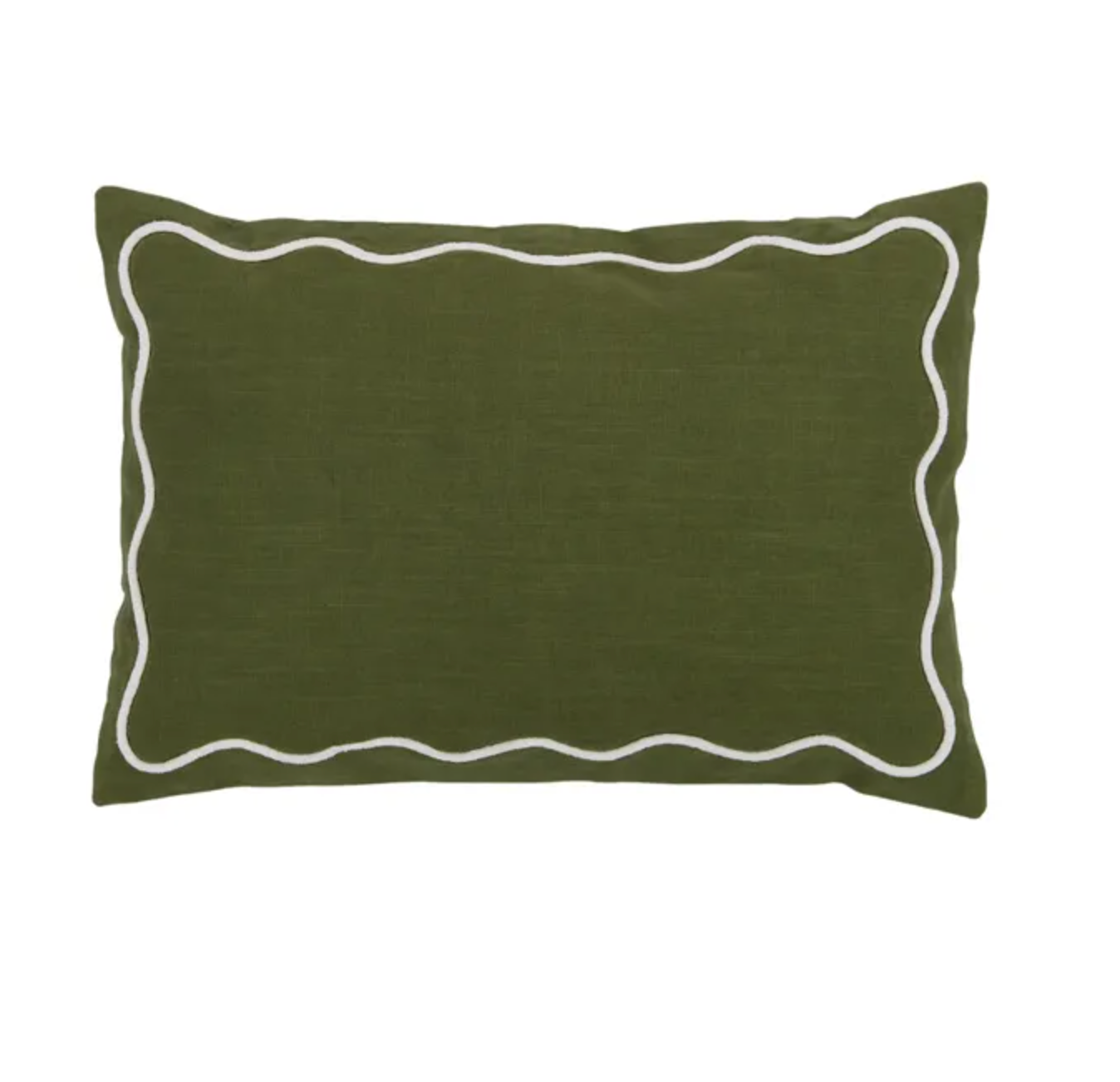 Orla Cotton Cushion - Olive