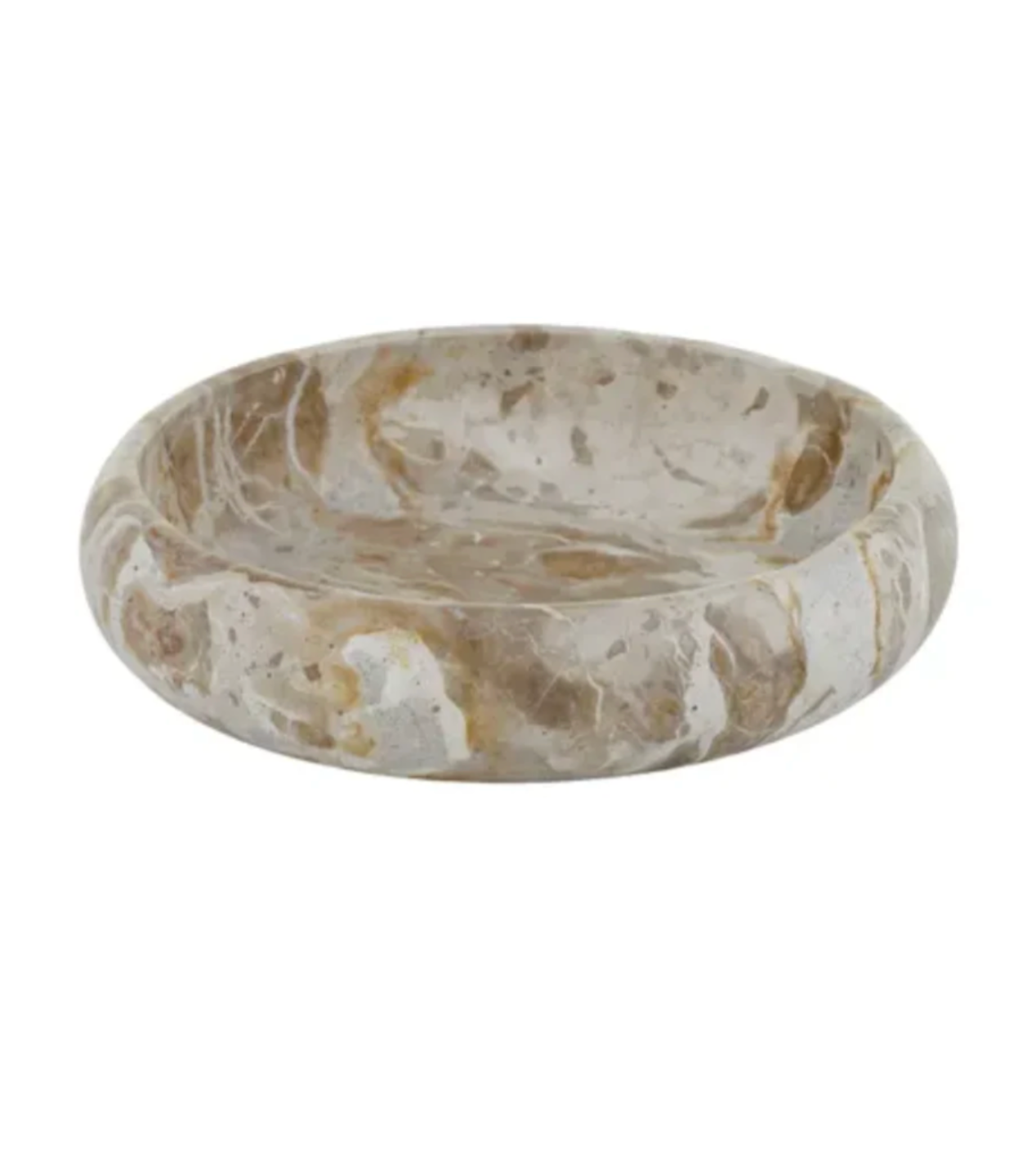 Taupe Marble Bowl - 26x6cm