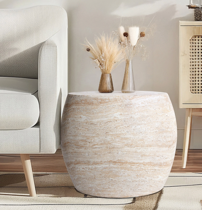 Oval Travertine Coffee Table
