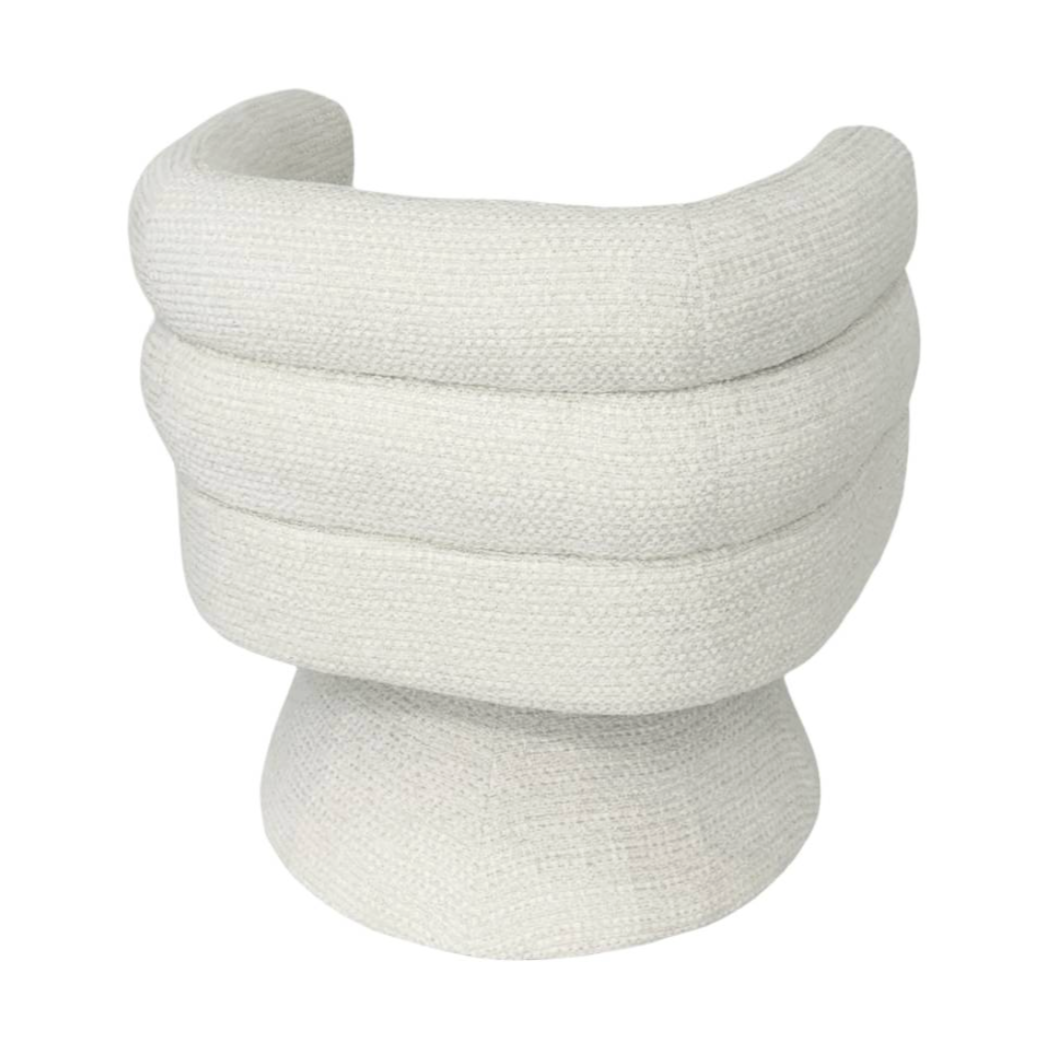 Stacked Back Swivel Chair - Ivory