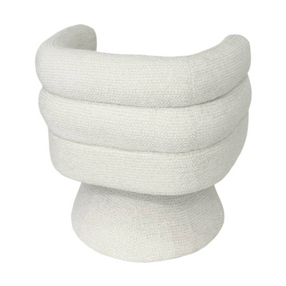 Stacked Back Swivel Chair - Ivory