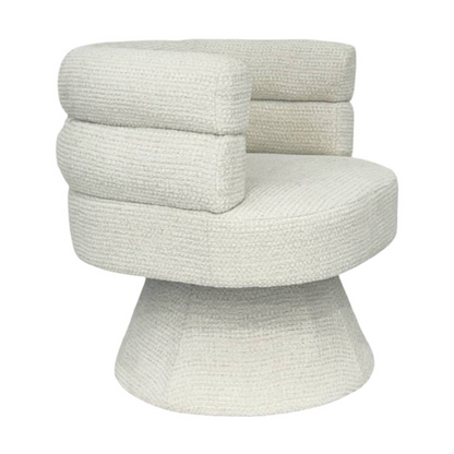 Stacked Back Swivel Chair - Ivory