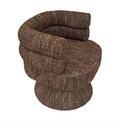 Stacked Back Swivel Chair - Brown