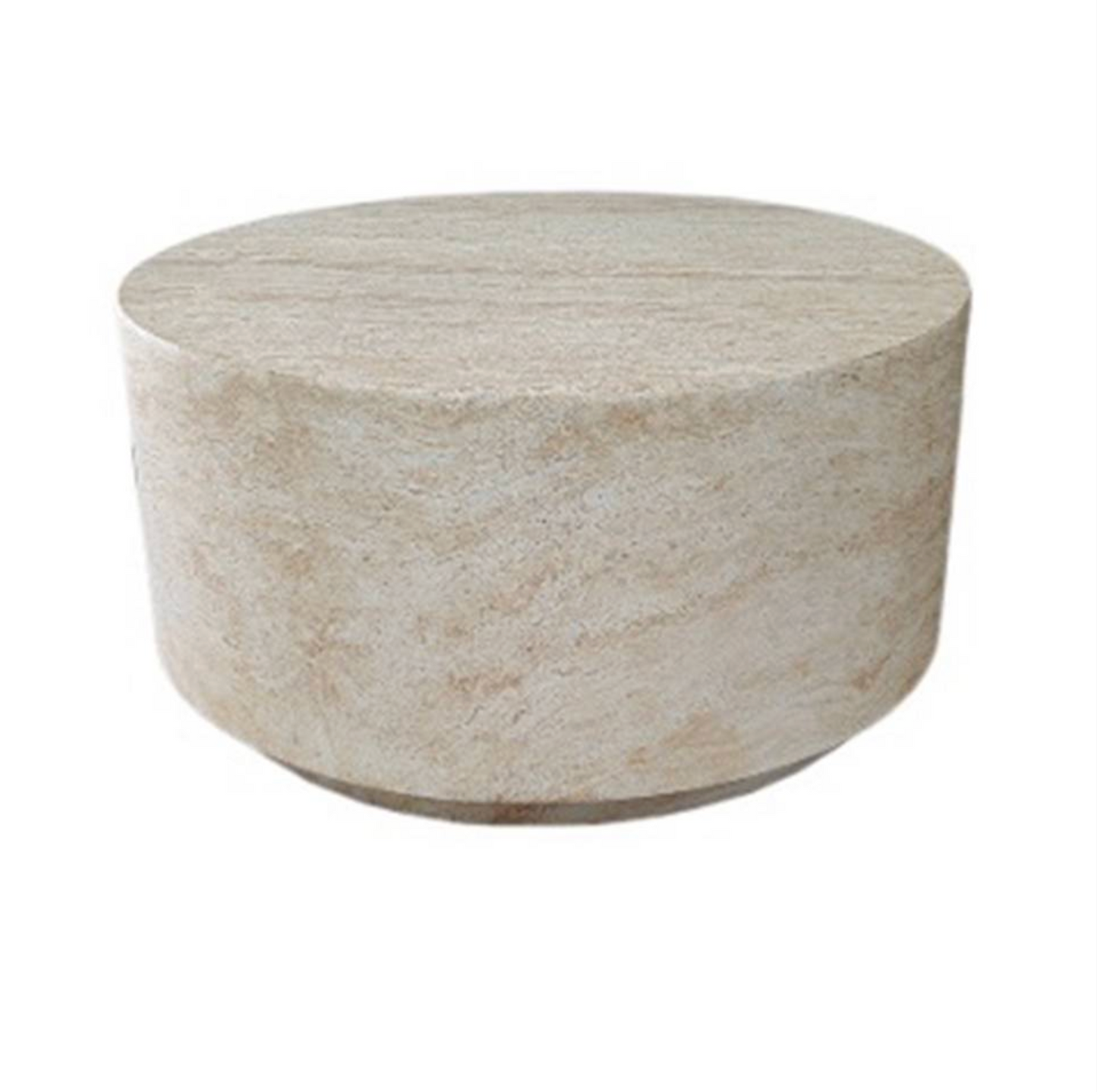 Travertine Round Coffee Table