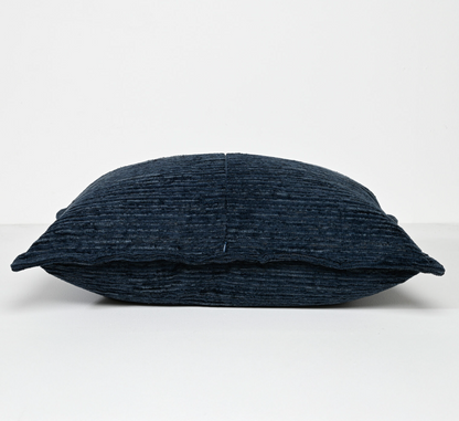 Ruffled Indigo – Velvet Cushion – 37 X 57