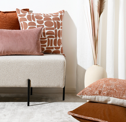Rusted Swirl – Fabric Cushion – 57 X 57