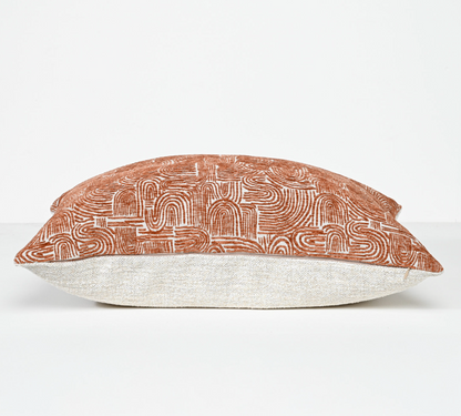 Rusted Swirl – Fabric Cushion – 57 X 57